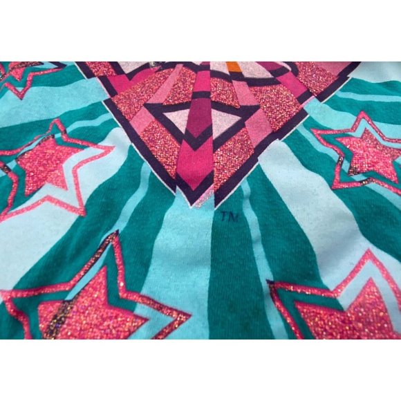 Girls Size 14 Large Teal Supergirl, Dc Comics Tee Shirt Stars Casual School - Picture 10 of 10